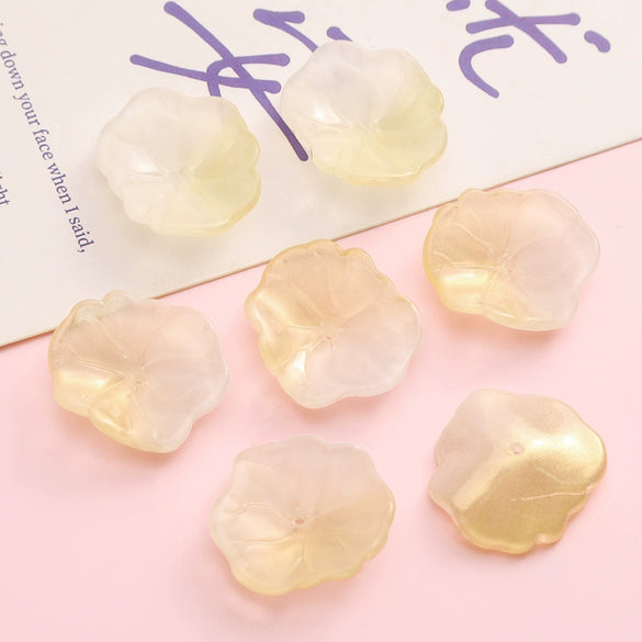 Wholesale Glass Glazed Handmade Three Dimensional Lace Lotus Leaf Beads For Necklace Bracelet Clothing Accessories