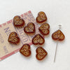 Wholesale Glass Glazed Handpainted Heart Beads For Diy Bracelet Necklace Accessories Environmentally Friendly Love Pattern
