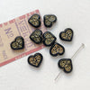 Wholesale Glass Glazed Handpainted Heart Beads For Diy Bracelet Necklace Accessories Environmentally Friendly Love Pattern