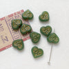 Wholesale Glass Glazed Handpainted Heart Beads For Diy Bracelet Necklace Accessories Environmentally Friendly Love Pattern