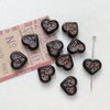 Wholesale Glass Glazed Handpainted Heart Beads For Diy Bracelet Necklace Accessories Environmentally Friendly Love Pattern