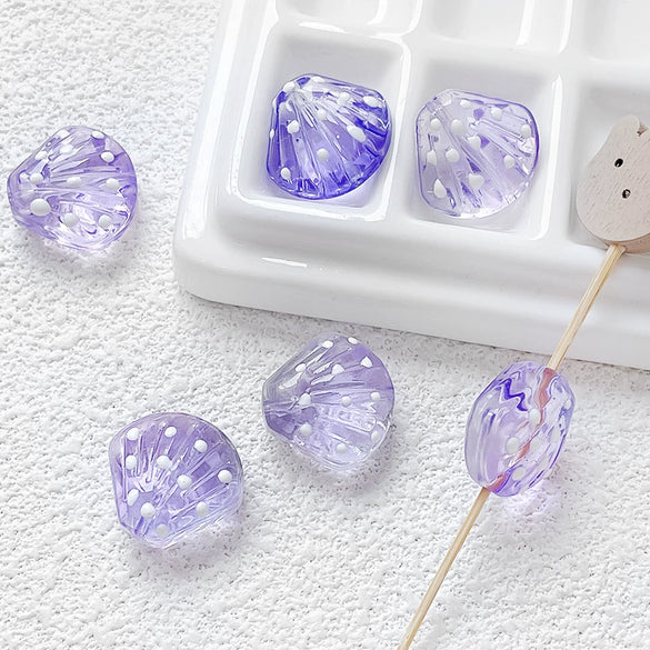 Wholesale Glass Glazed Shell Beads Handpainted Light Gradient Bracelet Necklace Mobile Phone Chain Accessories