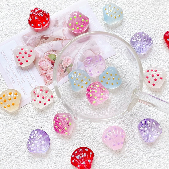 Wholesale Glass Glazed Shell Beads Handpainted Light Gradient Bracelet Necklace Mobile Phone Chain Accessories