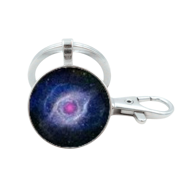 Wholesale Glass Keychain With Solar System Pattern And Electroplating Technology