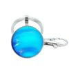 Wholesale Glass Keychain With Solar System Pattern And Electroplating Technology