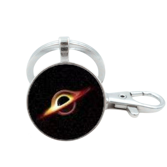Wholesale Glass Keychain With Solar System Pattern And Electroplating Technology