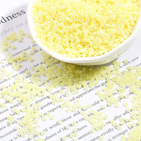 Wholesale Glass Loose Beads For Handmade Jewelry Cream Rice Shape Beaded Accessories For Bracelet And Earrings