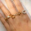 Wholesale Glass Pearl Ring In Geometric Shape Made Of Titanium Steel And Stainless Steel With Electroplating For Women