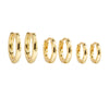 Wholesale Glossy Earrings Set Brass 18K Gold Plated Geometric Electroplated