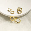 Wholesale Glossy Earrings Set Brass 18K Gold Plated Geometric Electroplated