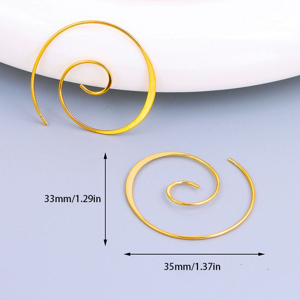 Wholesale Glossy Round Geometric Copper Handmade Earrings For Women