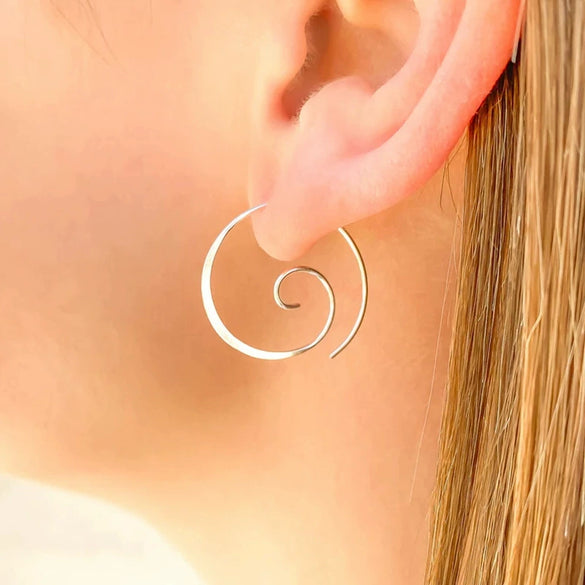 Wholesale Glossy Round Geometric Copper Handmade Earrings For Women