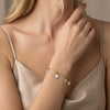 Wholesale Glowing Electroplated Geometric Stainless Steel Women's Heart Bracelet