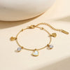 Wholesale Glowing Electroplated Geometric Stainless Steel Women's Heart Bracelet