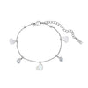 Wholesale Glowing Electroplated Geometric Stainless Steel Women's Heart Bracelet
