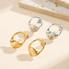 Wholesale Glowing Electroplated 304 Stainless Steel 18K Gold Geometric Women's Earrings With 925 Silver Ear Needles