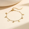 Wholesale Glowing Star Anklet For Women Simple Geometric Stainless Steel Jewelry With Moon Design