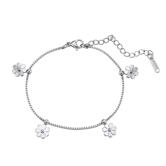 Wholesale Glowing Titanium Steel Geometric Daisy Bracelet For Women