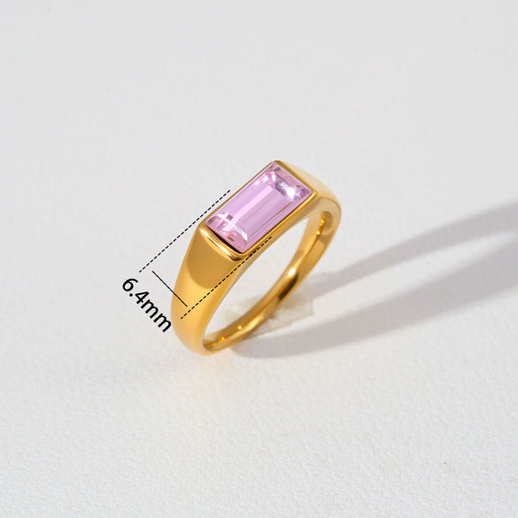 Wholesale Gold Electroplated Flower Shape Zircon Ring Unisex Trendy Ins Style Accessories