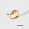 Wholesale Gold Electroplated Flower Shape Zircon Ring Unisex Trendy Ins Style Accessories