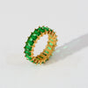 Wholesale Gold Electroplated Flower Shape Zircon Ring Unisex Trendy Ins Style Accessories