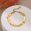Wholesale Gold Electroplated Stainless Steel Geometric Fishshaped Bracelet For Women Office Lady Style