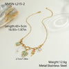 Wholesale Gold Electroplated Stainless Steel Geometric Pendant Necklace For Women