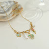 Wholesale Gold Electroplated Stainless Steel Geometric Pendant Necklace For Women