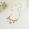 Wholesale Gold Electroplated Stainless Steel Geometric Pendant Necklace For Women