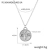 Wholesale Gold Plated Constellation Geometric Pattern Titanium Steel Pendant Necklace For Women