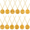 Wholesale Gold Plated Constellation Geometric Pattern Titanium Steel Pendant Necklace For Women