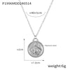 Wholesale Gold Plated Constellation Geometric Pattern Titanium Steel Pendant Necklace For Women