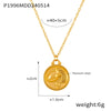 Wholesale Gold Plated Constellation Geometric Pattern Titanium Steel Pendant Necklace For Women