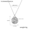 Wholesale Gold Plated Constellation Geometric Pattern Titanium Steel Pendant Necklace For Women