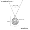Wholesale Gold Plated Constellation Geometric Pattern Titanium Steel Pendant Necklace For Women