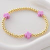 Wholesale Gold Plated Copper Cross Elastic Bracelet Jewelry For Unisex And Women