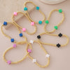 Wholesale Gold Plated Copper Cross Elastic Bracelet Jewelry For Unisex And Women