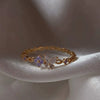 Wholesale Gold Plated Copper Fashion Retro Cute Sweet Style Pink Heart Shaped Butterfly Flower Opening Ring For Women