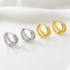 Wholesale Gold Plated Copper Geometric Double Circle Zircon Full Diamond Row Earrings For Women
