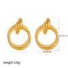 Wholesale Gold Plated Copper Geometric Multilayered Circle Earrings For Women Electroplated Simple Style