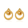 Wholesale Gold Plated Copper Geometric Multilayered Circle Earrings For Women Electroplated Simple Style