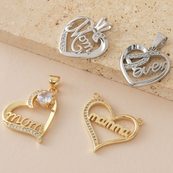 Wholesale Gold Plated Copper Heart Pendant Jewelry Accessories For Women