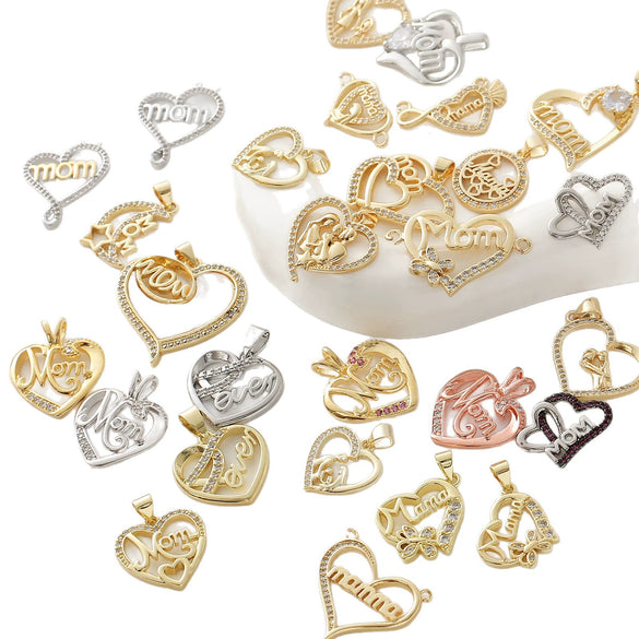 Wholesale Gold Plated Copper Heart Pendant Jewelry Accessories For Women