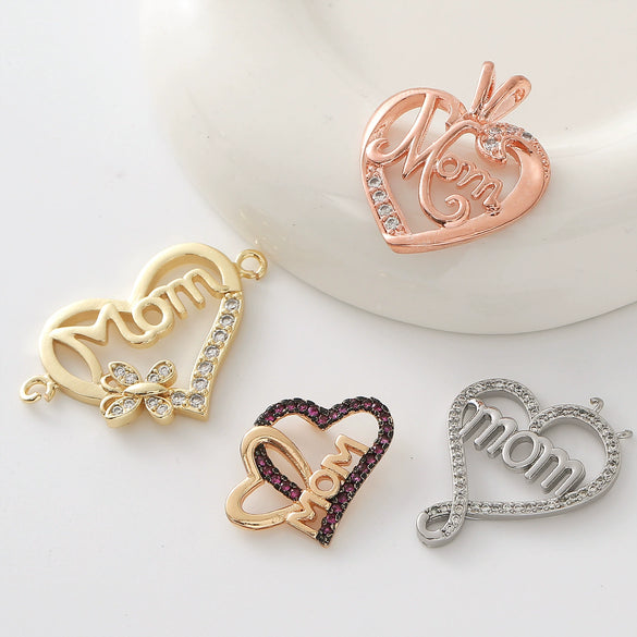 Wholesale Gold Plated Copper Heart Pendant Jewelry Accessories For Women