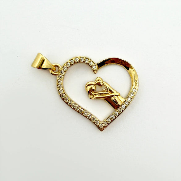 Wholesale Gold Plated Copper Heart Pendant Jewelry Accessories For Women