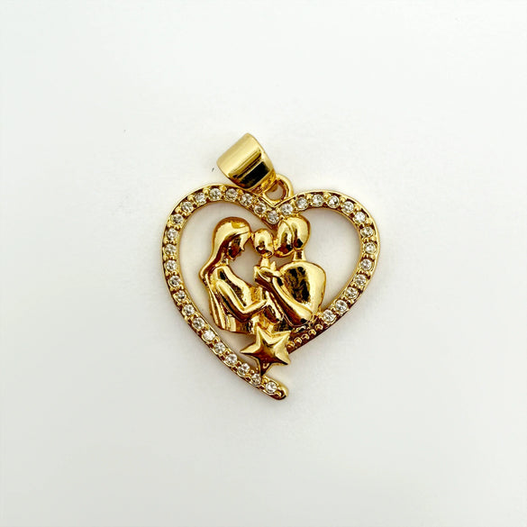 Wholesale Gold Plated Copper Heart Pendant Jewelry Accessories For Women