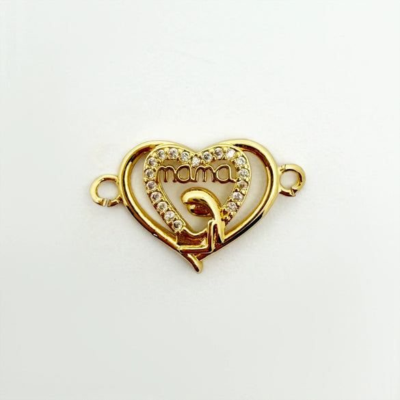 Wholesale Gold Plated Copper Heart Pendant Jewelry Accessories For Women