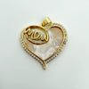 Wholesale Gold Plated Copper Heart Pendant Jewelry Accessories For Women