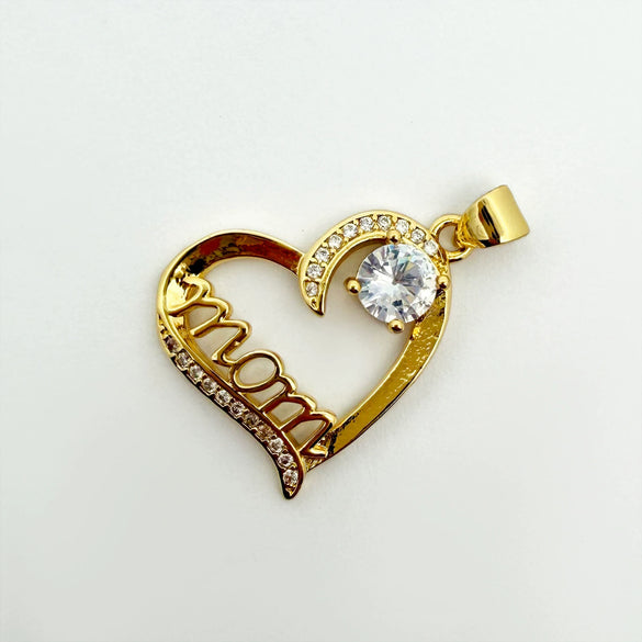 Wholesale Gold Plated Copper Heart Pendant Jewelry Accessories For Women