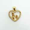 Wholesale Gold Plated Copper Heart Pendant Jewelry Accessories For Women